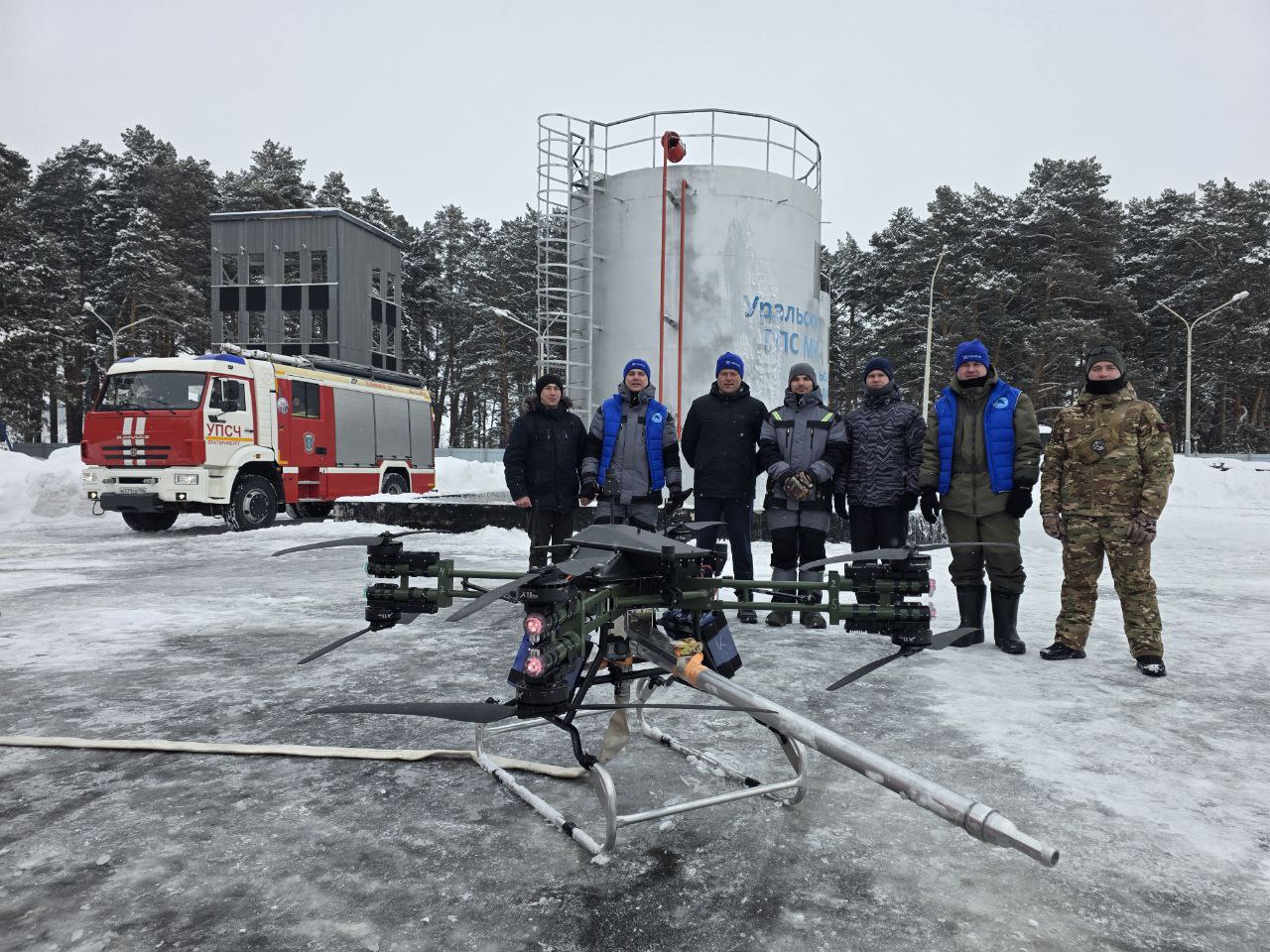 Успешные испытания пожарного дрона